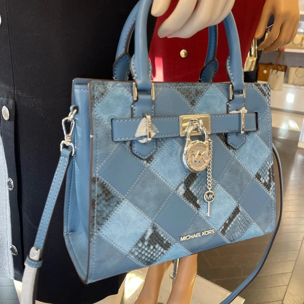 MICHAEL KORS Hamilton Small Patchwork Satchel Crossbody Bag
Cornflower
NWT - Picture 2 of 16